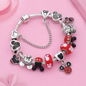 Pulsera acero Mickey Mouse con colgantes