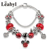 Pulsera acero Mickey Mouse con colgantes