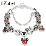 Pulsera acero Mickey Mouse con colgantes