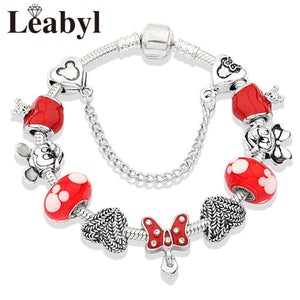 Pulsera acero Mickey Mouse con colgantes