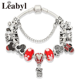 Pulsera acero Mickey Mouse con colgantes