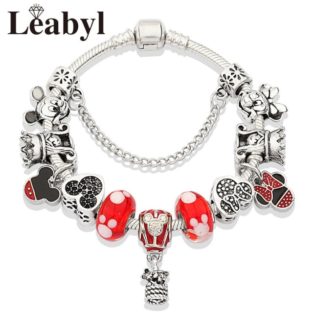 Pulsera acero Mickey Mouse con colgantes