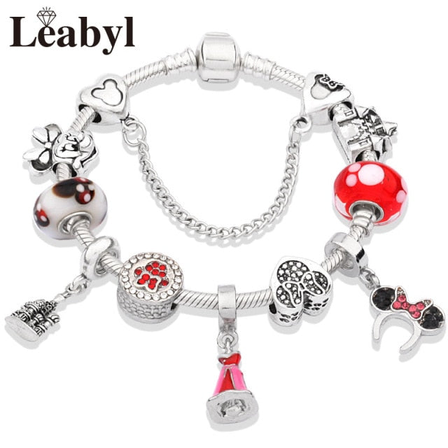 Pulsera acero Mickey Mouse con colgantes