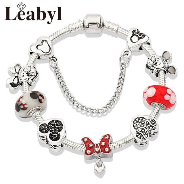 Pulsera acero Mickey Mouse con colgantes