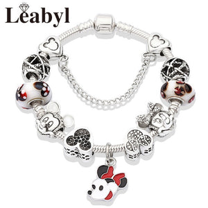 Pulsera acero Mickey Mouse con colgantes