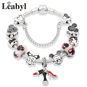 Pulsera acero Mickey Mouse con colgantes