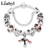 Pulsera acero Mickey Mouse con colgantes