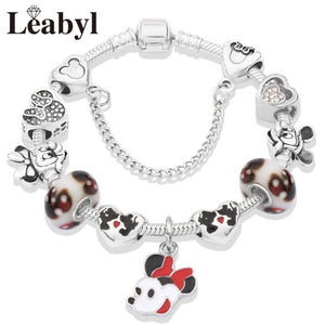 Pulsera acero Mickey Mouse con colgantes