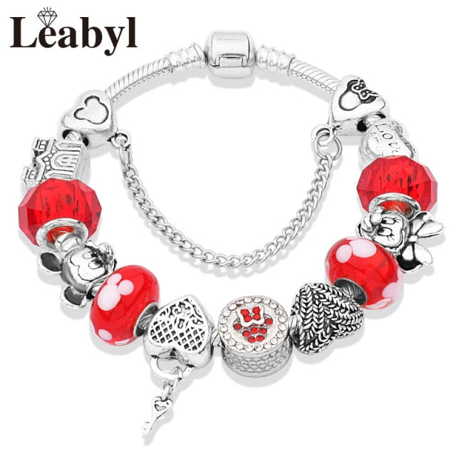 Pulsera acero Mickey Mouse con colgantes