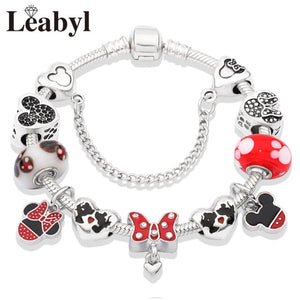 Pulsera acero Mickey Mouse con colgantes