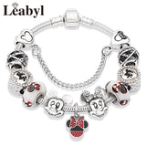 Pulsera acero Mickey Mouse con colgantes