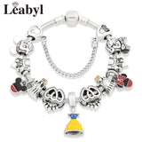 Pulsera acero Mickey Mouse con colgantes