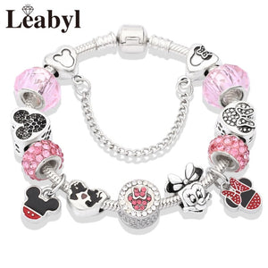 Pulsera acero Mickey Mouse con colgantes