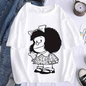 Camiseta manga corta Mafalda vintage chica