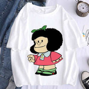 Camiseta manga corta Mafalda vintage chica