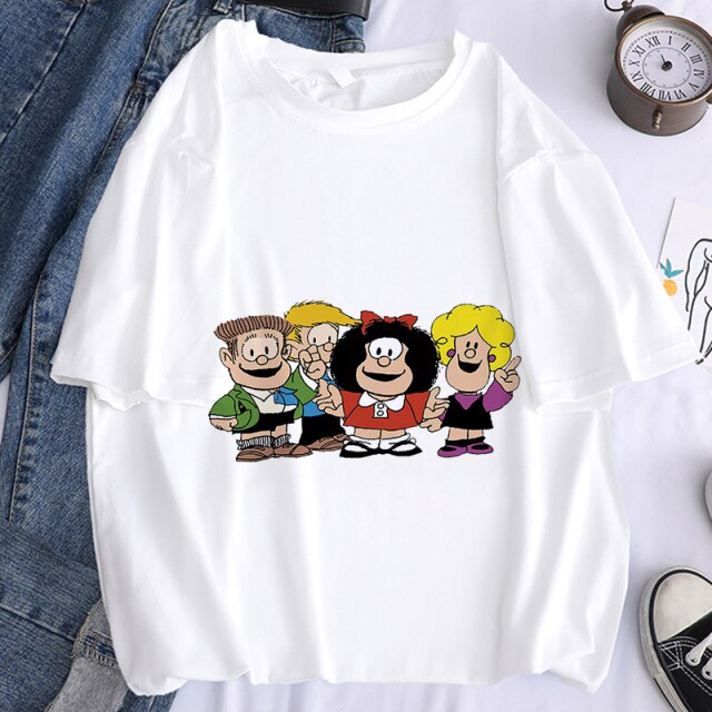 Camiseta manga corta Mafalda vintage chica