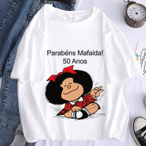 Camiseta manga corta Mafalda vintage chica