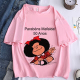 Camiseta manga corta Mafalda vintage chica