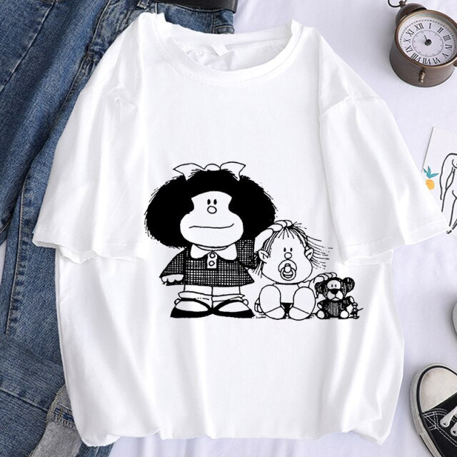 Camiseta manga corta Mafalda vintage chica