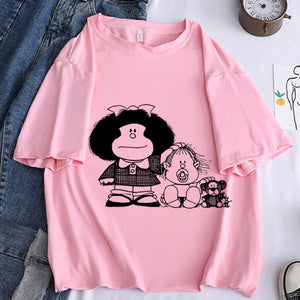 Camiseta manga corta Mafalda vintage chica