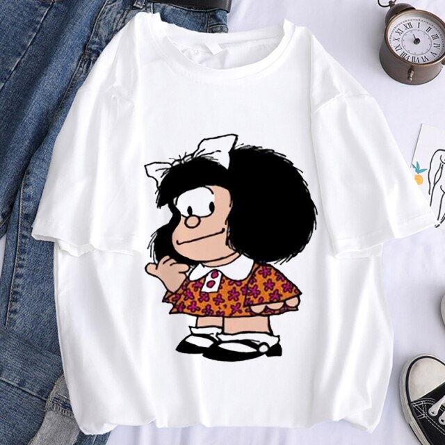 Camiseta manga corta Mafalda vintage chica