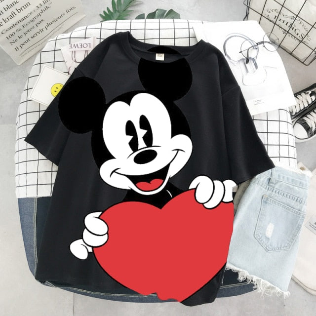 Camiseta Hoodie Mickey y Minnie