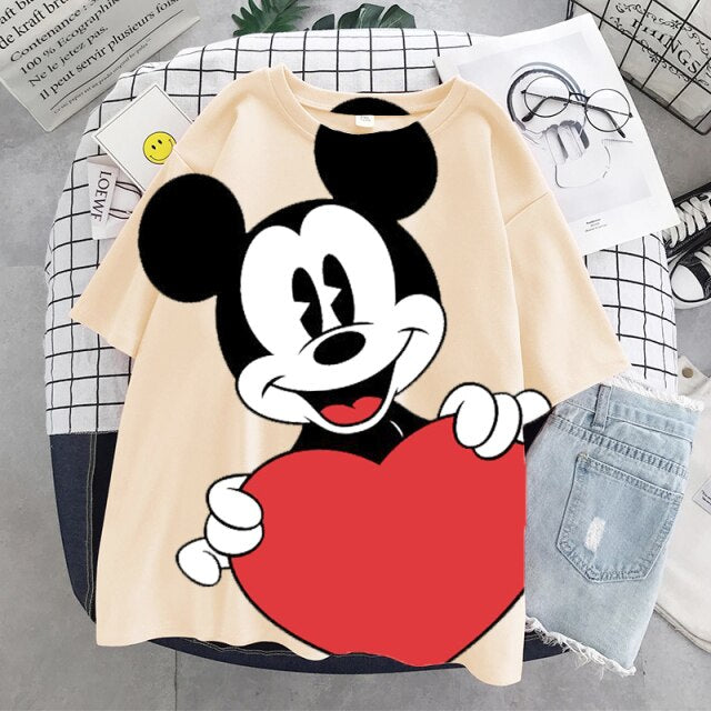 Camiseta Hoodie Mickey y Minnie