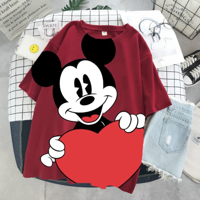 Camiseta Hoodie Mickey y Minnie