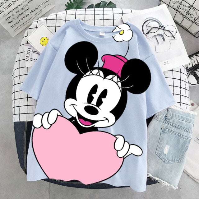 Camiseta Hoodie Mickey y Minnie