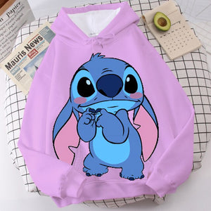 Sudadera Stitch Hoodie Parejas