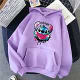 Sudadera Stitch Hoodie Parejas