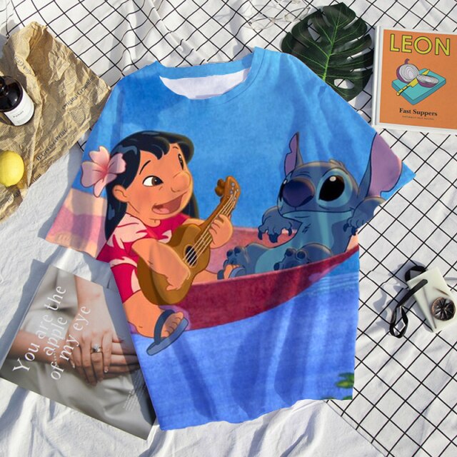 Camiseta Stitch 3D chica