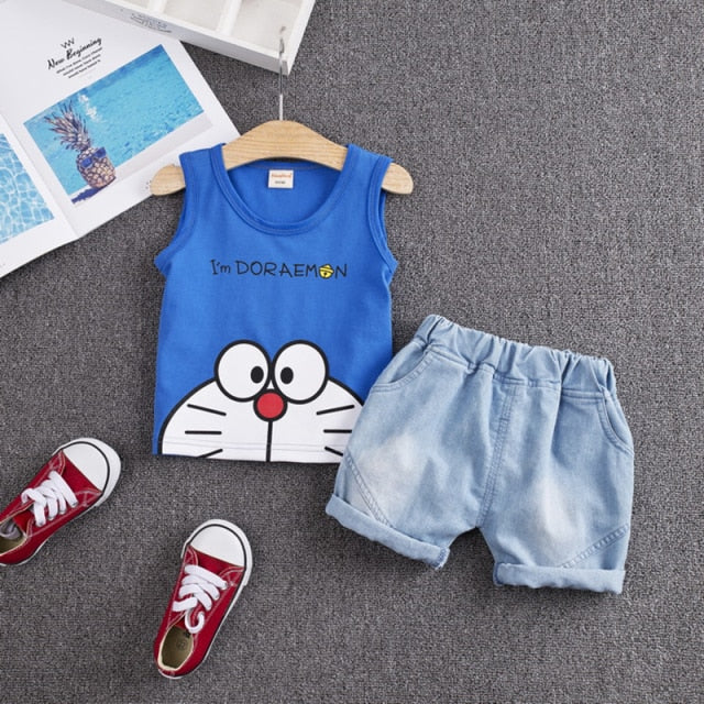 Conjunto 2 piezas Doraemon bebe