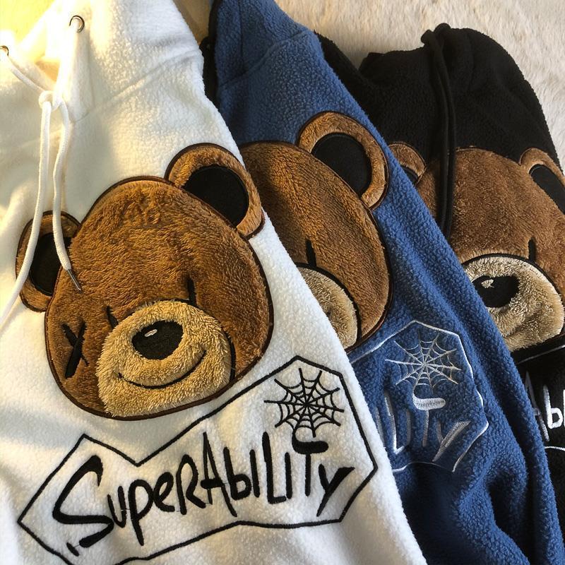 Sudadera Hoodie Oso bordada chica