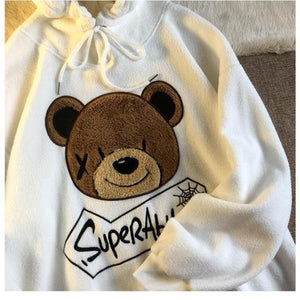 Sudadera Hoodie Oso bordada chica