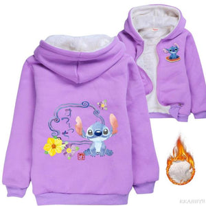 Chaqueta peluda Stitch niños