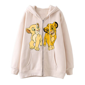 Sudadera cremallera Hoodie Rey Leon