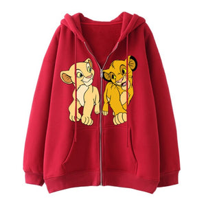 Sudadera cremallera Hoodie Rey Leon