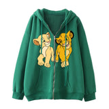 Sudadera cremallera Hoodie Rey Leon