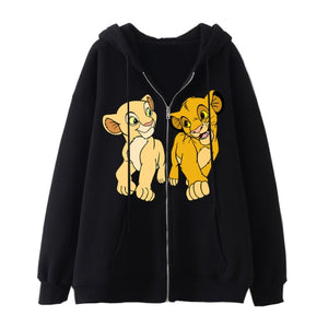 Sudadera cremallera Hoodie Rey Leon