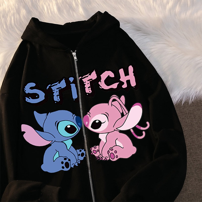 Chaqueta cremallera tipo sudadera Stitch Angela