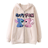 Chaqueta cremallera tipo sudadera Stitch Angela