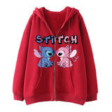 Chaqueta cremallera tipo sudadera Stitch Angela