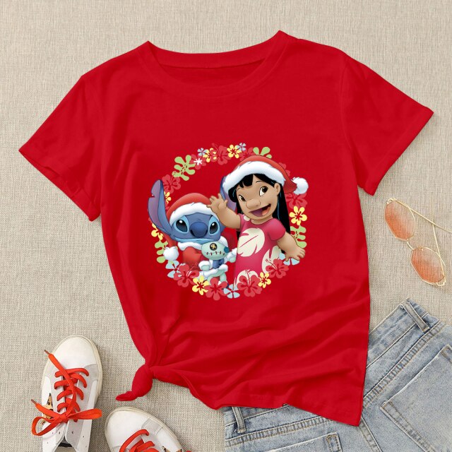 Camiseta manga corta Stitch edición limitada Navidad