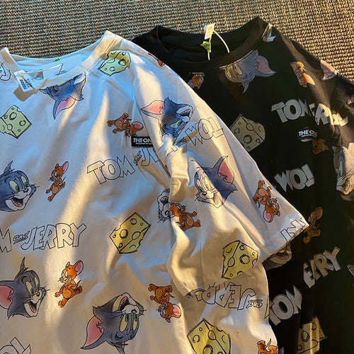 Camisetas estampadas Kawaii Tom y Jerry edicion limitada