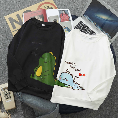 Sudadera Hoodie dinosaurio  kawaii parejas