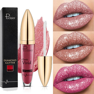 Brillo labial  efecto diamante