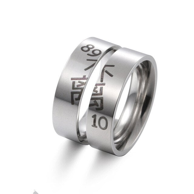 Anillo de titanio especial parejas varios diseños 2 unidades