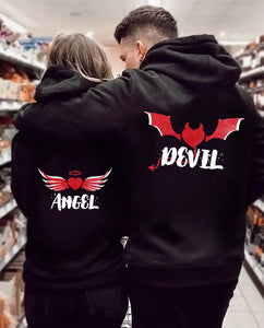 Sudadera Hoodie Angel y Demonio parejas