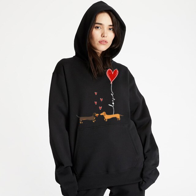 Sudadera Hoodie perritos y corazon